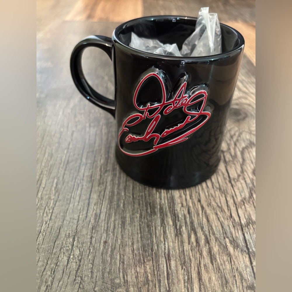 Black Dale Earnhardt Sr. Coffee Mug 11 OZ #3 Raised Signature Cup Nascar Racing - Picture 5 of 5